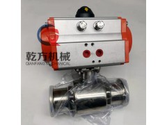 304不锈钢快装球阀 快装气动球阀，气动快装直通球阀图3