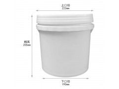 5升圆形中式塑料桶 涂料桶乳胶漆桶 塑料包装肥料塑胶桶图5
