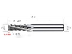 公制微型三牙内螺纹铣刀尖60度牙型角图2