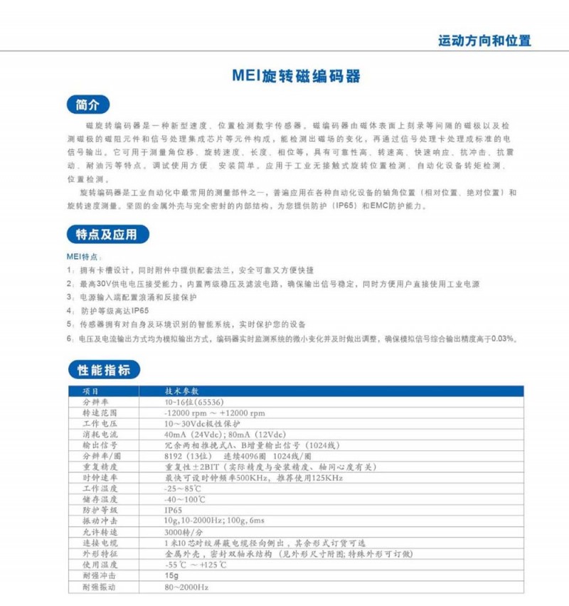 MEI旋转磁编码器