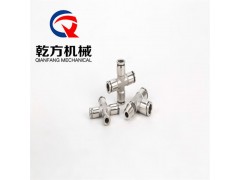 侧螺纹快插三通 304/316不锈钢 快插四通 气动快插接头图4