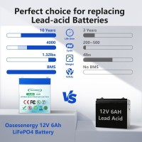 磷酸铁锂电池12V 6AH大容量锂电池 替代铅酸电池
