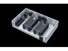 南阳机房布局效果图制作_某技术学院信息化机房俯视图设计图2