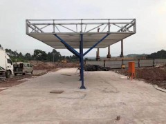 钢筋加工棚 工地木工棚套丝机茶水亭防护棚 建筑施工安全通道图4