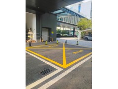 苏州唯亭消防标识画线、苏州工厂出入口网格消防标志划线价格图4