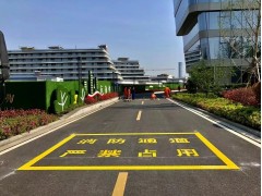 吴江消防设施划线/ 消防标志画线 厂区生产车间安全通道划线图2