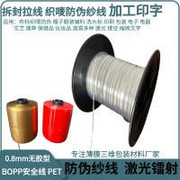安全拉线超细激光洗铝水洗布标微缩文字pet线商标织唛防伪线