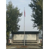 泰安亿佳学校锥形旗杆焕然一新