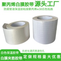 屋顶保温隔热材料牛皮纸三向玻璃纤维网格夹筋聚丙烯白膜胶带