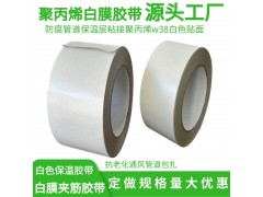 聚丙烯白膜 防腐隔热建筑用保温管W38贴面白色聚丙烯贴膜胶带图3