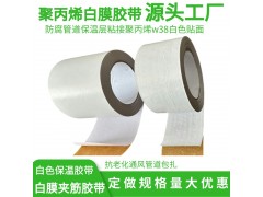 管道封口铝箔布胶带聚丙烯白膜白膜PVC夹筋胶带聚乙烯玻璃棉图1