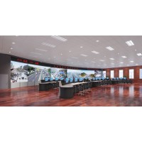 济南微模块机房效果图设计_指挥中心拼接屏电视墙效果图制作