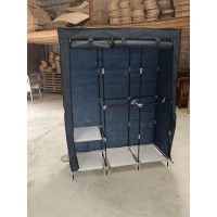 家优心无纺布衣橱组合 整体组装简易 防尘叠单人衣柜衣橱