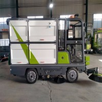 山东环保240升挂桶电动四轮扫地车电动扫路车生产厂家