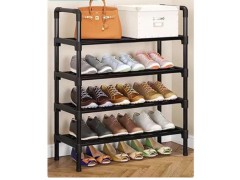 厂家直销十层多功能组装白色鞋架 钢管鞋柜 新料厂家鞋架批发图1