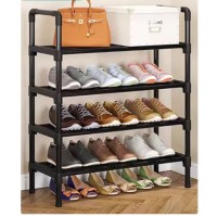 厂家直销十层多功能组装白色鞋架 钢管鞋柜 新料厂家鞋架批发