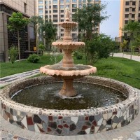 水钵石雕喷泉庭院石头流水水景盆
