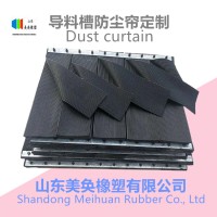 橡胶挡尘帘密封条6mm直径 输送倒料槽抑尘装置 美奂橡塑